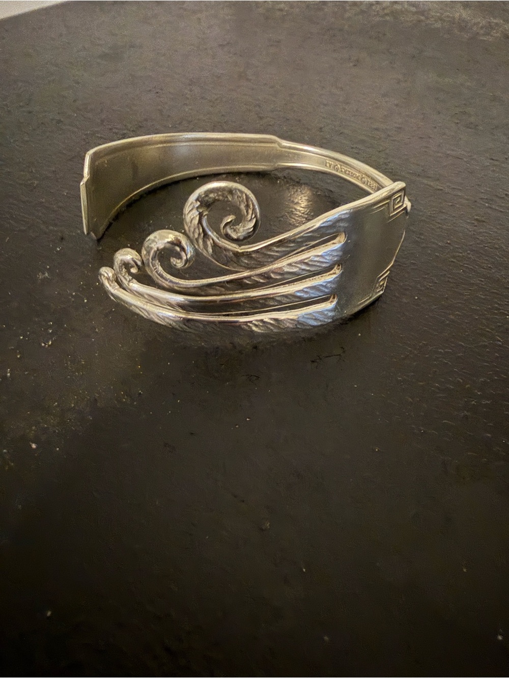 Silver Swirl Cuff Bracelet Silver Plated